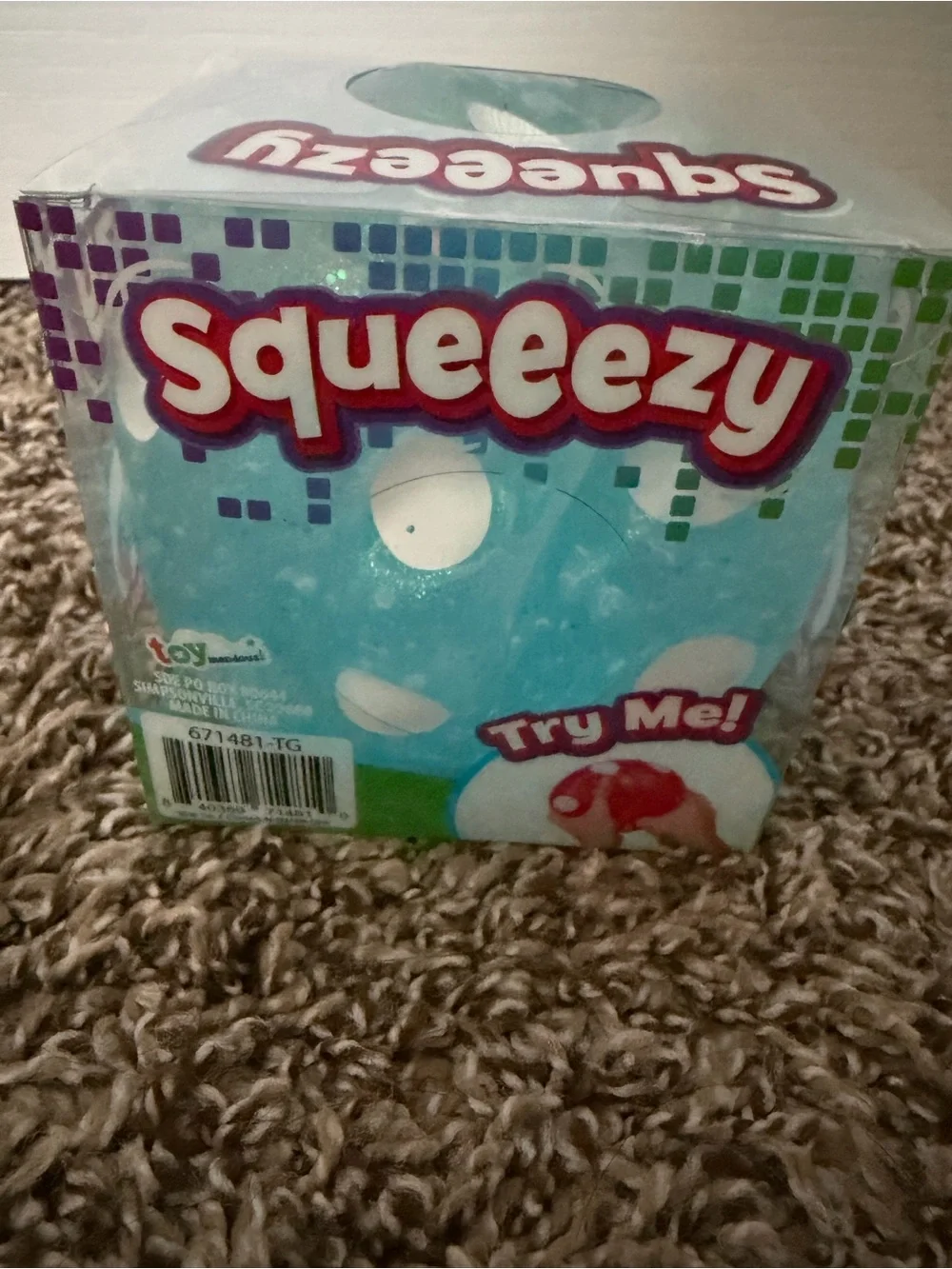 Squishy squeezy Dice Light Blue Sensory Squeeze toy for Kids by Toymendous